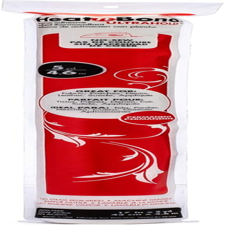 Ultrahold Iron-On Adhesive Value Pack, 17 Inches X 5 Yards, White