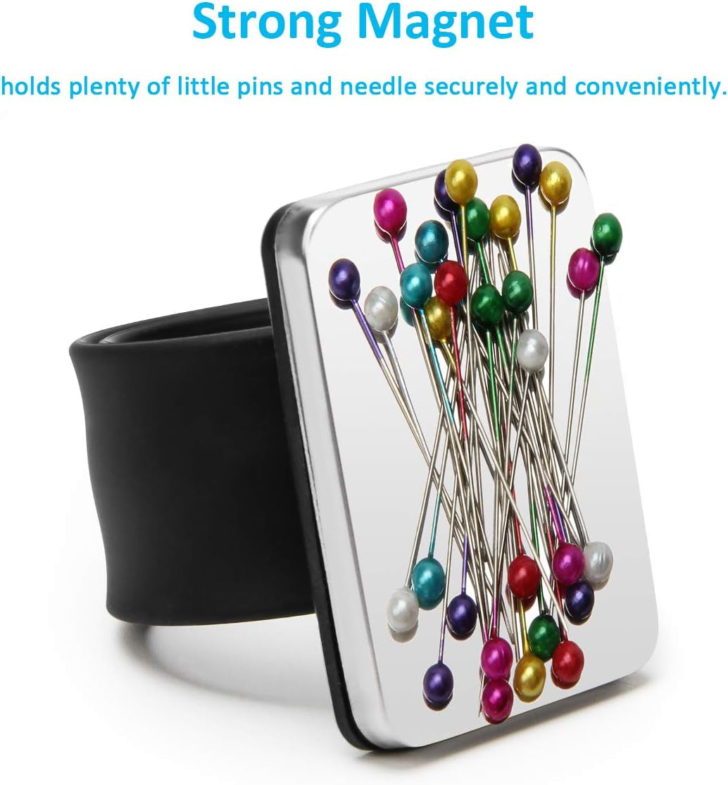 Magnetic Pin Holder Wrist Band, Magnetic Wrist Sewing Pincushion with Wristband for Sewing, 1 Replacement Wristband