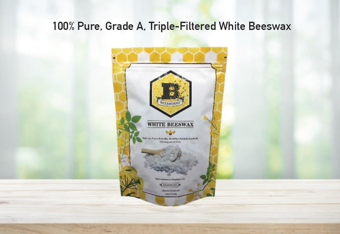 White Beeswax Pellets (1 Lb) | 100% Pure, Cosmetic Grade, Triple-Filtered Beeswax for DIY Skin Care, Lip Balm, Lotion, and Candle Making
