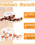 2 Rolls 10 Yards Basketball Ribbon, Basketball Grosgrain Ribbon Cheer Ribbon Pattern Wrapping Ribbon Softball Ribbon for Crafts Cheer Bows Team Uniform Sewing and More