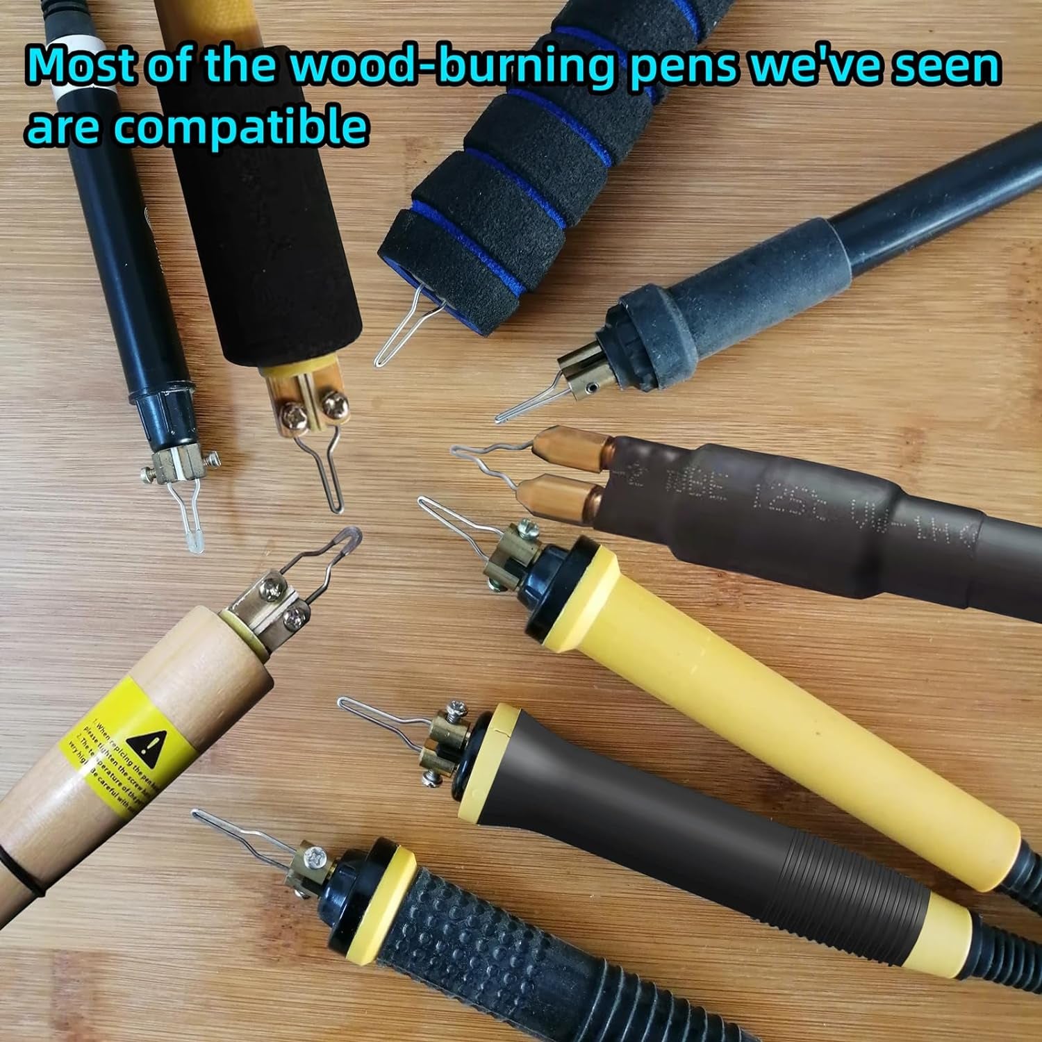 Wood Burning Kit,Wood Burning Tips Wood Burner Tip,Burning Tool Wood Burning High Impedance Nickel-Chromium Wire Pen Tip Wood Burning Tool Pen Tip Can Replace (Pen Tips-1-10 Kinds)