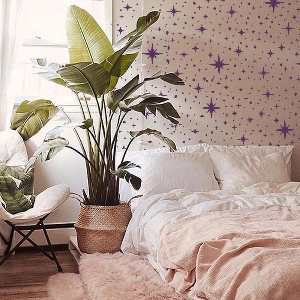 Large Star Stencil for Painting (12X16 Inch) - Twinkle Star Wall Stencil for Painting Large Pattern on Wood, Canvas, Tile, Fabric and Furniture – Reusable and Easy to Use Paint Stencils for Home Décor