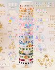 6000Pcs Clay Beads Bracelet Making Kit for Adults, 24 Colors Flat Heishi Clay Beads with Charms, Preppy Beads for Jewelry Earring Craft Making