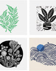 Water-Soluble Block Printing Ink, 6-Color Printmaking Ink Set for Linoleum Block, 3.5 Floz