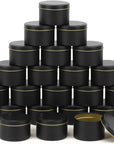 24 Pack 8Oz Candle Tins,Black Candle Tins for Making Candles Bulk,8 Oz Candle Jars,Tin Jars for Candle Making,Metal Tin Jars (BLACK)