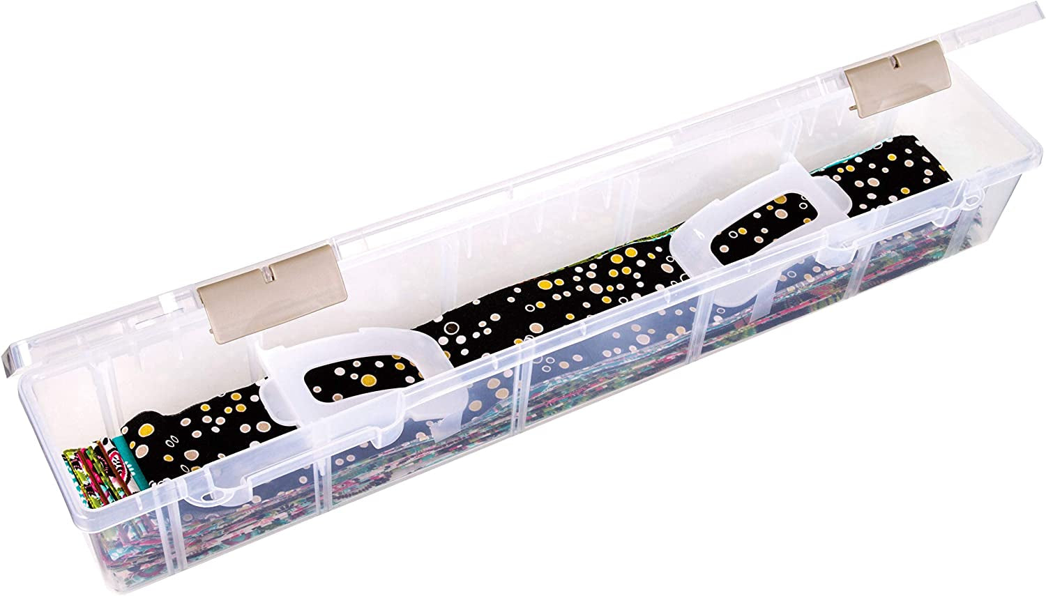 6999AB Fabric Strip Case - Crafts, Quiliting &amp; Sewing Organizer, [1] Plastic Storage Case, Translucent
