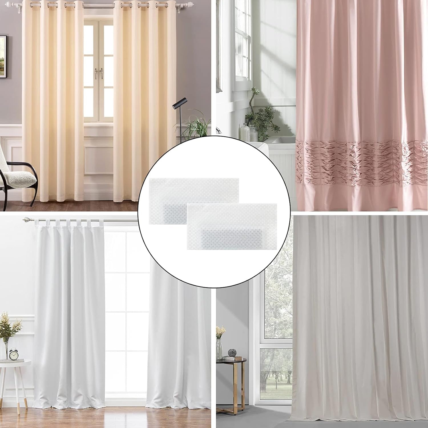 20PCS Covered Drapery Weights, Curtain Weights Bottom, Iron Drapery Weights Window Fabric Curtain Pendant Weights Accessories for Home Room Hotel Curtains Tablecloth Flags (17G Each)