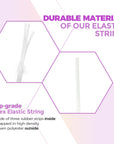 1Mm Rainbow Elastic String and 1Mm White Stretchy Bracelet String, Sturdy Elastic Cord Stretchy String for Bracelet Making, Jewelry Making, Beading(170 Ft Rainbow & 170 Ft White)