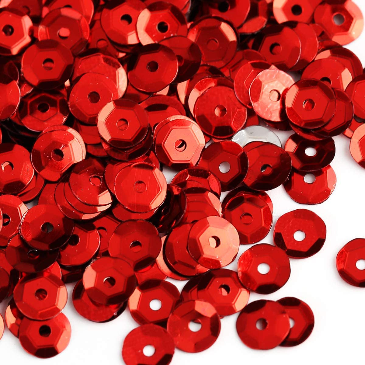 Cup Sequins Bagged Iridescent Spangles Craft Mixed 15 Colors 6Mm 7500Pcs Rainbow Sequin Bulk Assorted for DIY Arts Crafts Making by