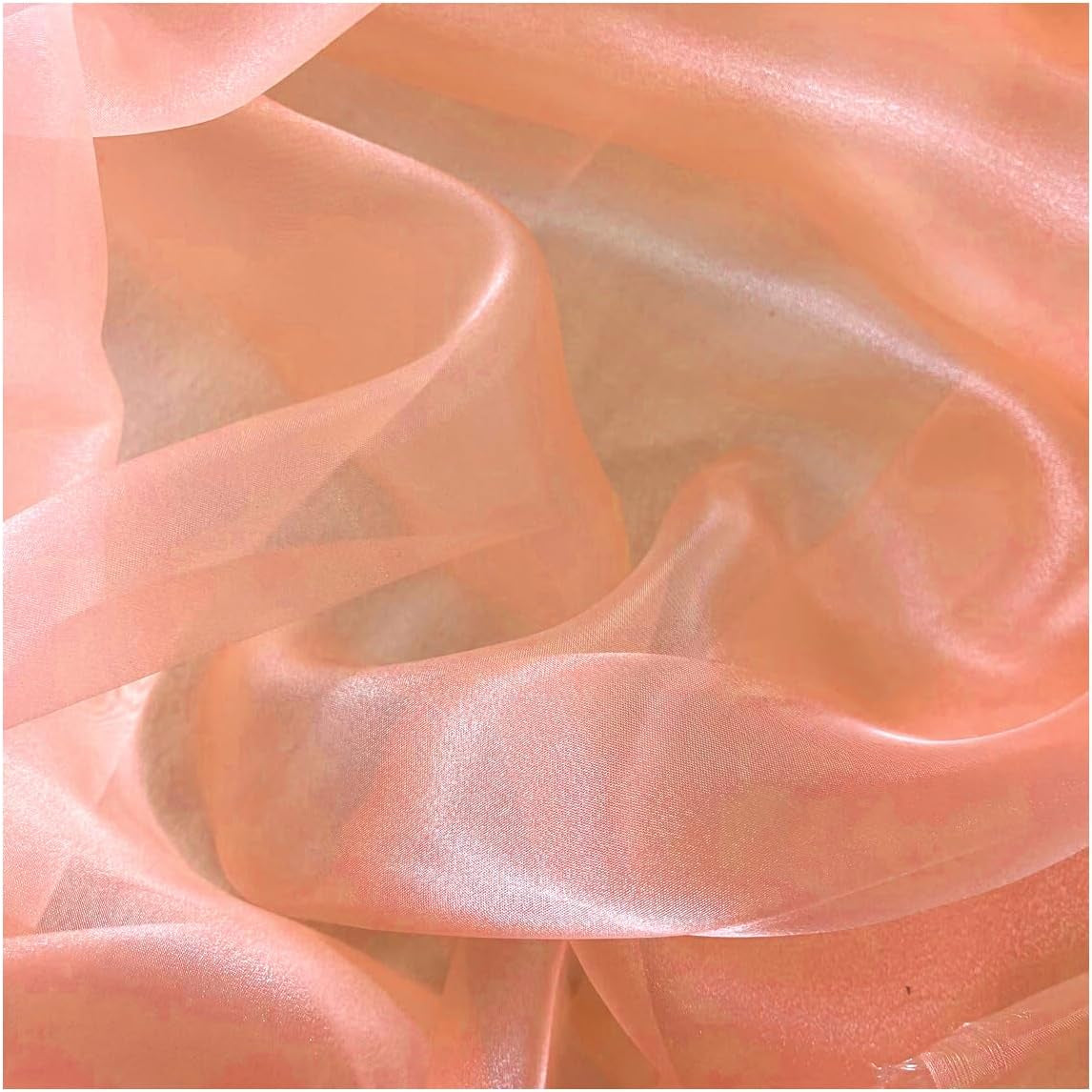 Pack of 25 Yards Long Bridal Solid Sheer Organza Fabric Bolt for Wedding Dress, Fashion, Crafts, Decorations, Backdrop, Christmas Craft Supplies, Silky Shiny Organza Fabrics 44” Wide- Dark Purple