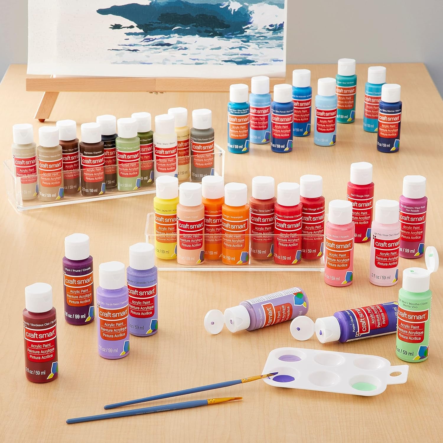 36 Assorted Acrylic Paint Set by  - Non-Toxic Paint for Drawing, Painting, Art &amp; Crafts Supplies - 1 Pack