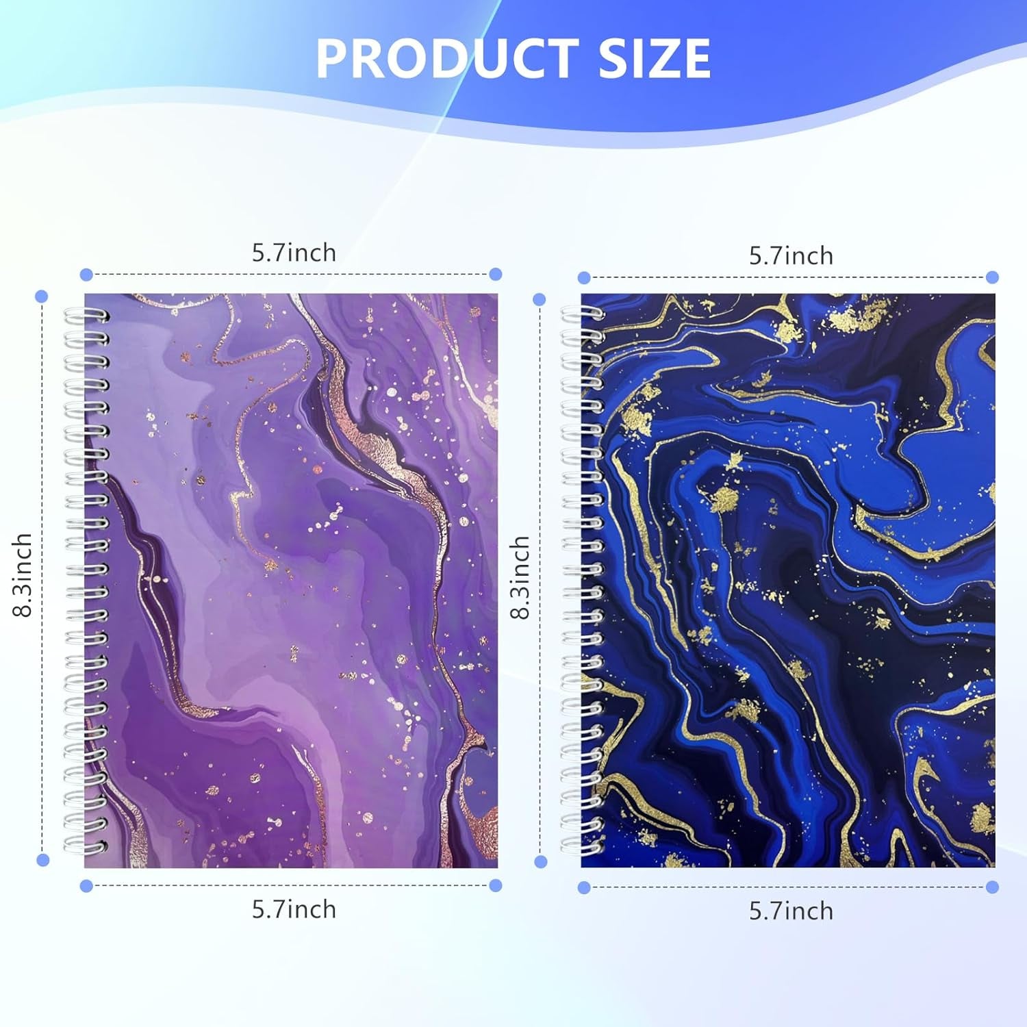 2 Pack Reusable Sticker Book Collecting Album A5 Size 32+32 Sheets Release Paper Sticker Collection Storage Book for Adults Sticker Saver Holder Book (Blue+Purple)