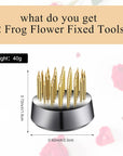 12 Pcs Flower Frog Holder 0.92 Inch Mini Floral round Flower Arranger Fixed Flower Pin Holder Tool Floral Arrangement Pin Holder Japanese Flower Holder Plant Fixation(Gold)