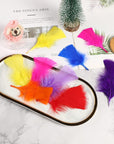 Colorful Craft Turkey Feathers - 300Pcs 3-5Inch Colored Feathers for Kindergarten DIY Crafts,Wedding Home Party Decorations,Dream Catcher Supplies(Turkey Colorful)