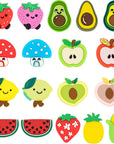 Silicone Focal Beads for Pens Characters Silicone Accessory Kit 18 Pcs Colorful Fruit Silicone Beads for Keychain Making Bracelet Necklace Handmade Crafts