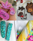 Holographic Chunky and Fine Glitter Mix, 36 Colors Chunky Sequins & Glitter Powder Mix, Iridescent Cosmetic Glitter Flakes for Nail Art Face Body Eye Makeup, Craft Glitter for Epoxy Resin Tumblers