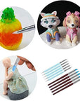 Silicone Clay Sculpting Tool - 10Pcs Modeling Dotting Tool for Pottery Craft, Rock, Nail, Blending, Drawing