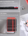 Drawing Sketch Pencils Set of 12, Medium (6B - 4H), Drawing Pencils for Sketching, Artist Graphite Pencils for Drawing