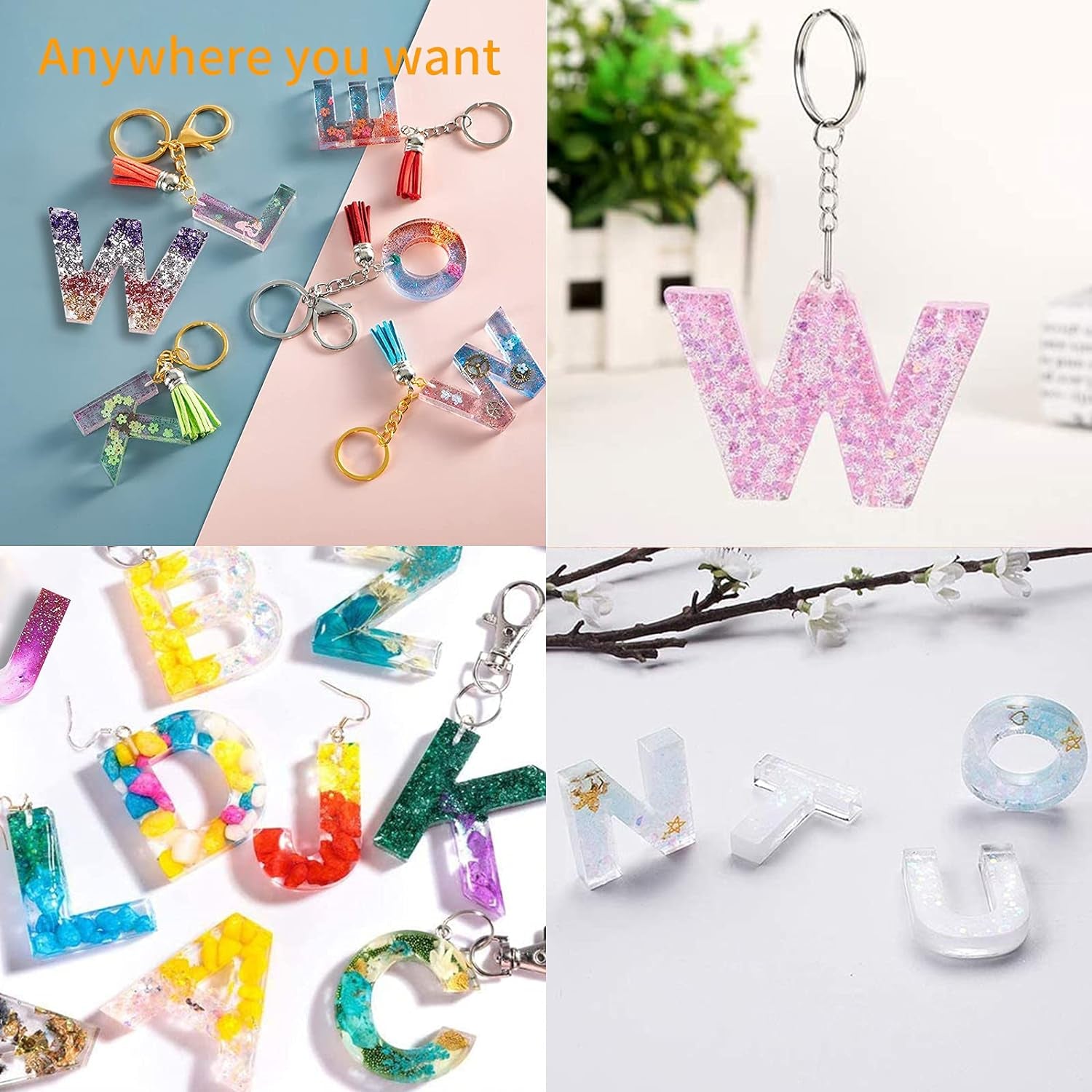 Silicone Alphabet Resin Molds,Number Alphabet Jewelry,Silicone Resin Molds, Silicone Letter Molds for Resin Casting, for DIY Craft Casting, Letter Jewelry Making.