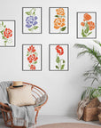 10 Pieces Flower Stencils Reusable Flower Stencils Templates for Painting on Wood Wall Floral Stencil for Painting on Furniture Canvas Paper Fabric