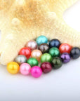 10PC Freshwater Pearl Cultured Love Wish Pearl Oyster with round Pearl inside for Pearl Gift Fun for Children Family Friends Party Oyster with Pearls Inside(6-8Mm, 10PC)
