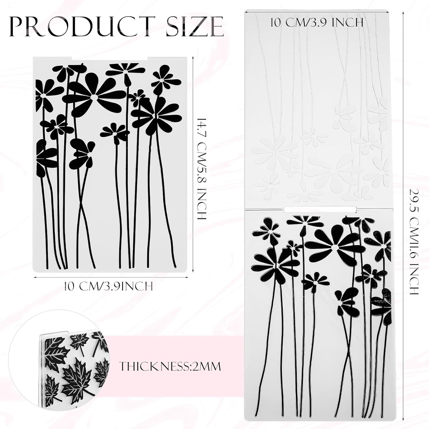 20 Pcs Embossing Folders for Card Making Embossing Machine Template DIY Plastic Embossing Stencil Paper Card Decorating Mold for Scrapbook Photo Album DIY Craft, 5.8 X 3.9 Inch(Vintage)