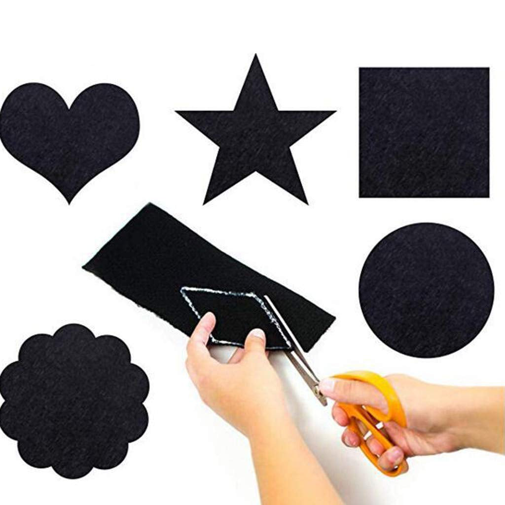 Adhesive Felt Sheet Black Felt 8.3X11.8In 1Mm Fabric Adhesive Sticky Back Felt Sheets for Art and Craft Making (13PCS)
