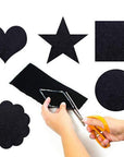 Adhesive Felt Sheet Black Felt 8.3X11.8In 1Mm Fabric Adhesive Sticky Back Felt Sheets for Art and Craft Making (13PCS)