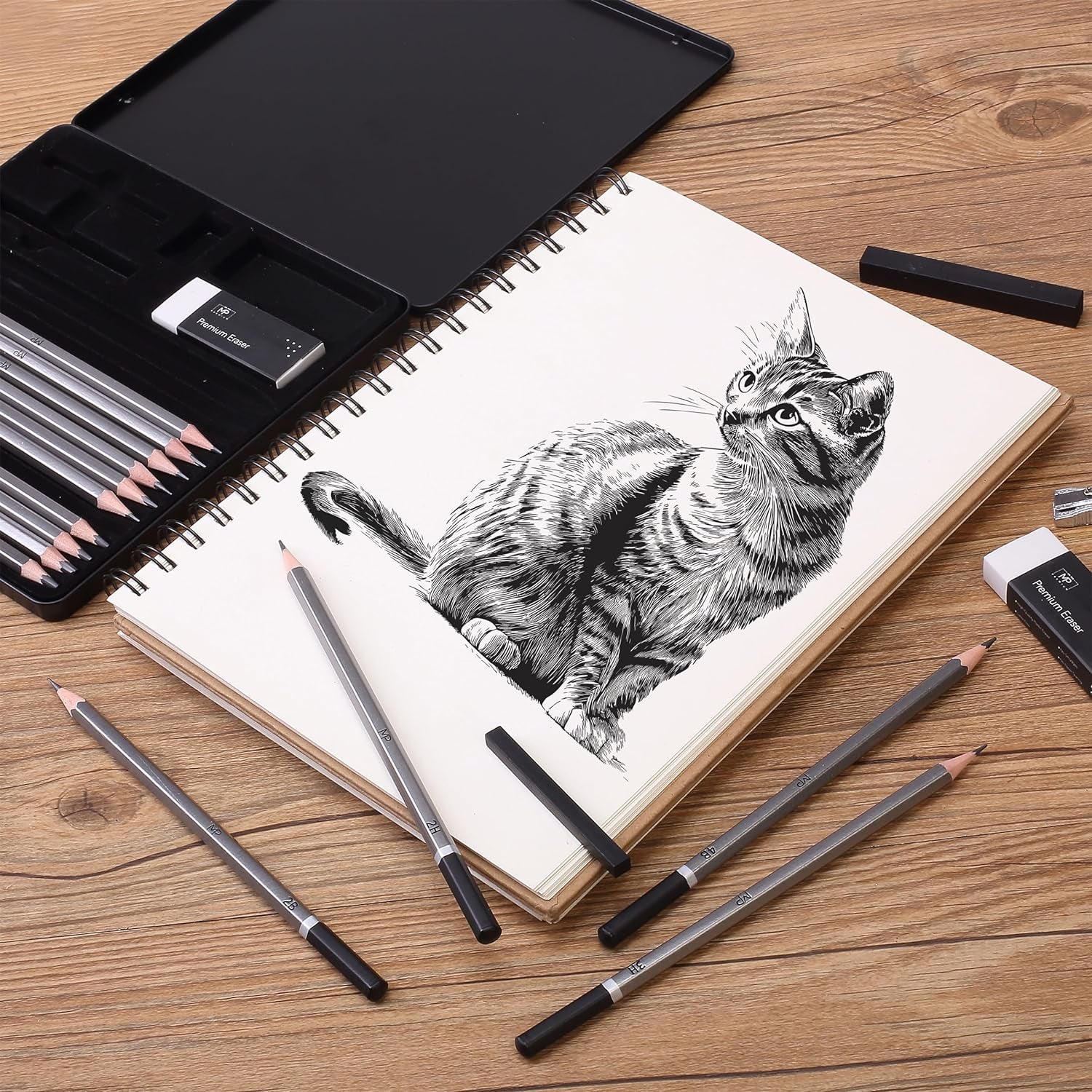 - Sketch Pencils for Drawing, 19 Pcs, Drawing Pencils for Sketching with Graphite Sticks, Erasers and Sharpener, Sketching Pencils, Art Pencils for Sketching, Graphite Pencils, Artist Pencils