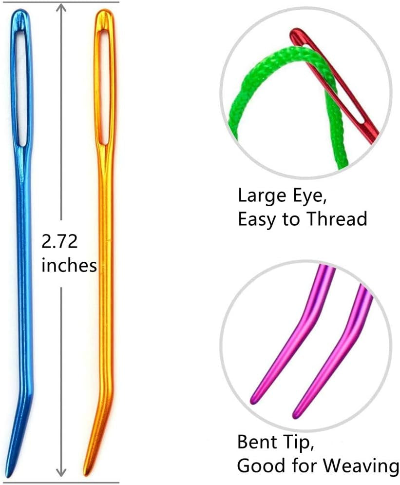 35Pcs Yarn Needle Tapestry Needles,Darning Needle Yarn Needles,Big Eye Blunt Knitting Needles with Stitch Markers for Knitting Crocheting