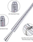 US Ring Sizing Kit,Gauge Set with Measuring Tool,Sizes 0-15 Steel Ring Mandrel.Finger Sizer1-13 with Half Size,Measuring Wedding Rings