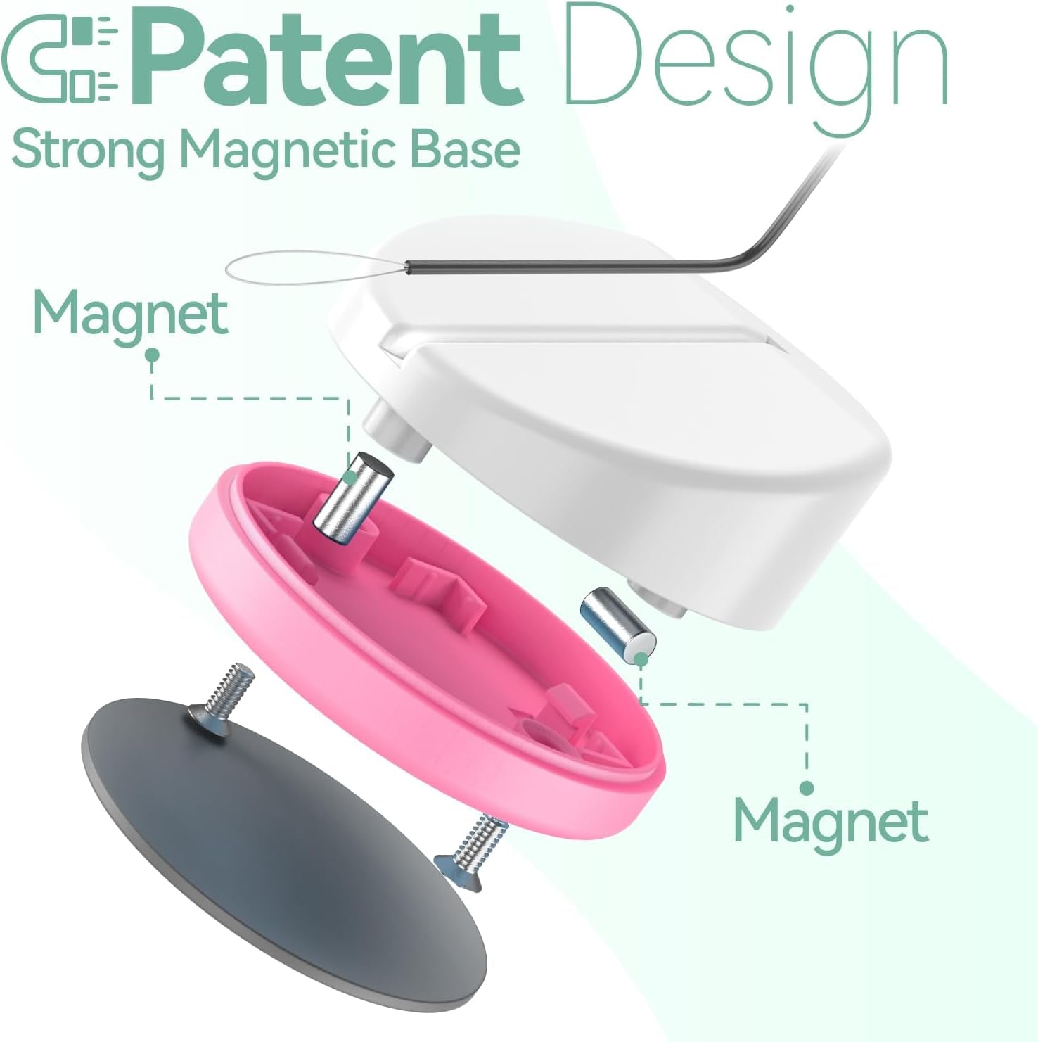 2IN1 Adjustable Electric Clay and Seed Bead Spinner - Dual-Purpose Jewelry Making Tool with Big Eye Beading Needle - Ideal for Bracelets and Necklaces - Vibrant Pink