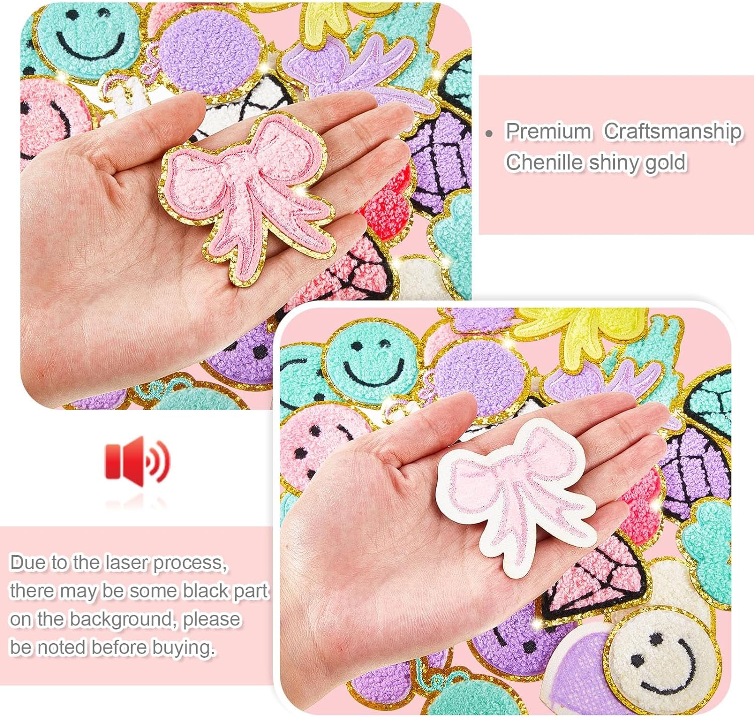 28 Pcs Iron on Patches Colorful Sew Iron on Patch Chenille Embroidered Patches Applique Patches for Clothing Fabric Jackets Jeans Repair Decor Craft (Delicate Style)