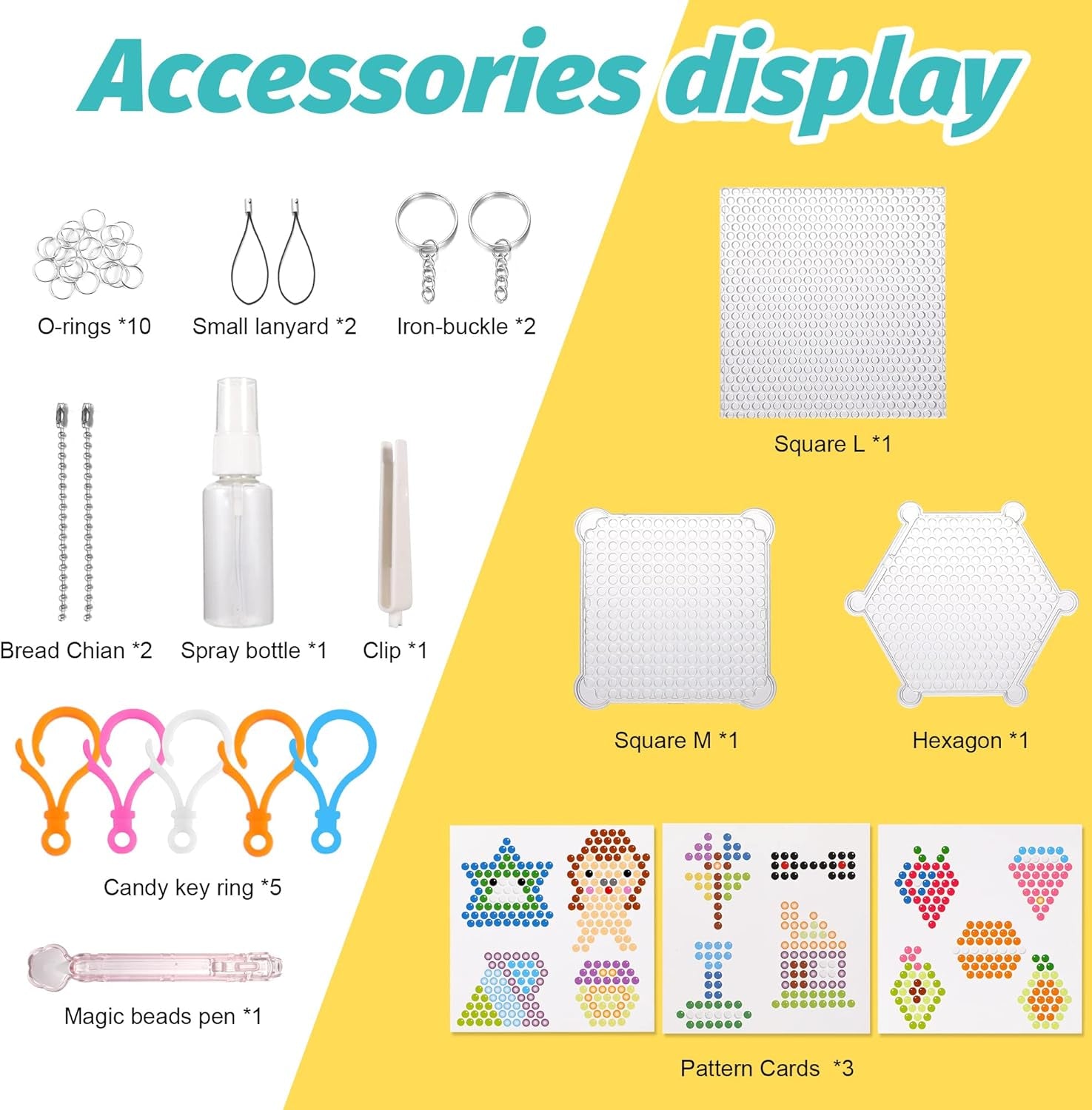 Non-Iron Fuse Beads Kit 3220 Pcs Beads in 32 Colors Unlimited Creativity Starter Kit