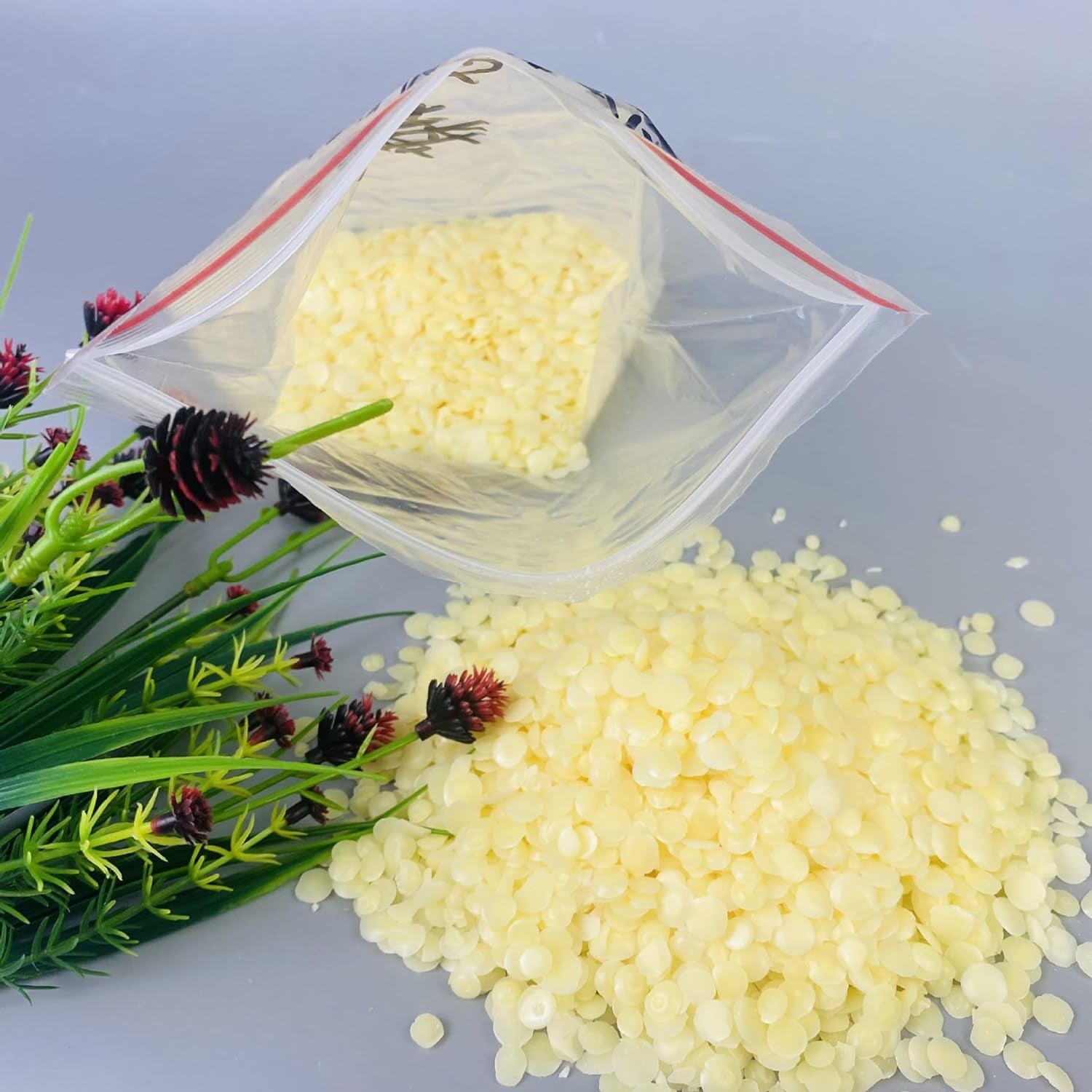 Candelilla Wax Pellets 14 Oz. 100% Pure Natual Vegan Wax for DIY Lip Balm, Soap and Candle Making, Creams and Lotions. Beeswax Alternative