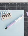 Metal Ruler - Safety Cutting Ruler for Use with Rotary Cutters,  Truecontrol Knife, Xacto Knife - Great for Quilting, Scrapbooking, Crafting and Paper Cutting - 18", [Lilac]