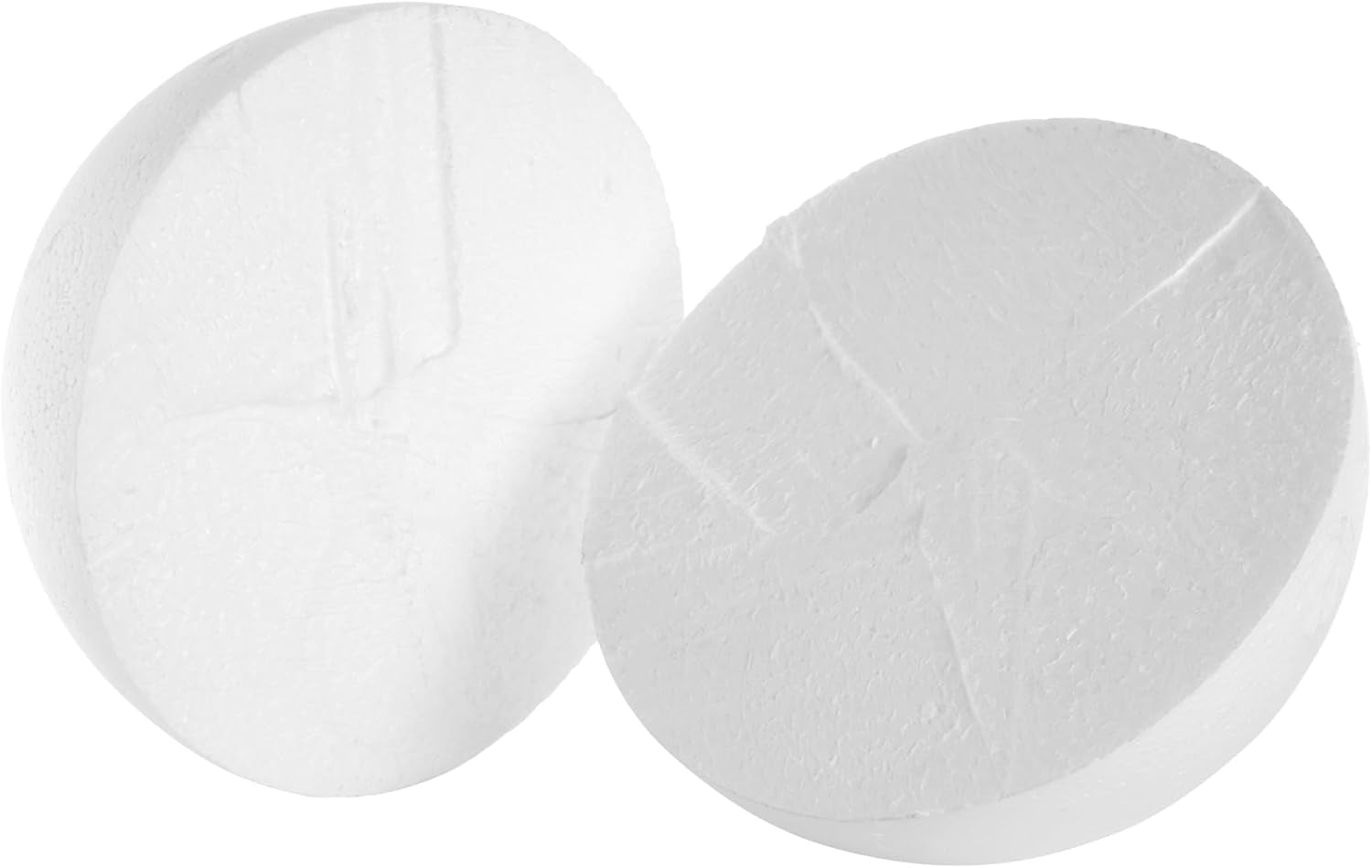 2 Pack Large Foam Balls for Crafts, 7.5 Inch Solid Polystyrene Spheres for DIY Projects, Flower Centerpieces (White)