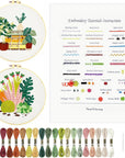 Get Started with Embroidery Basic Stitch Kit for Beginners with 28 Different Stitches and 2 Plant & Home Themes - Perfect for Craft Lovers!