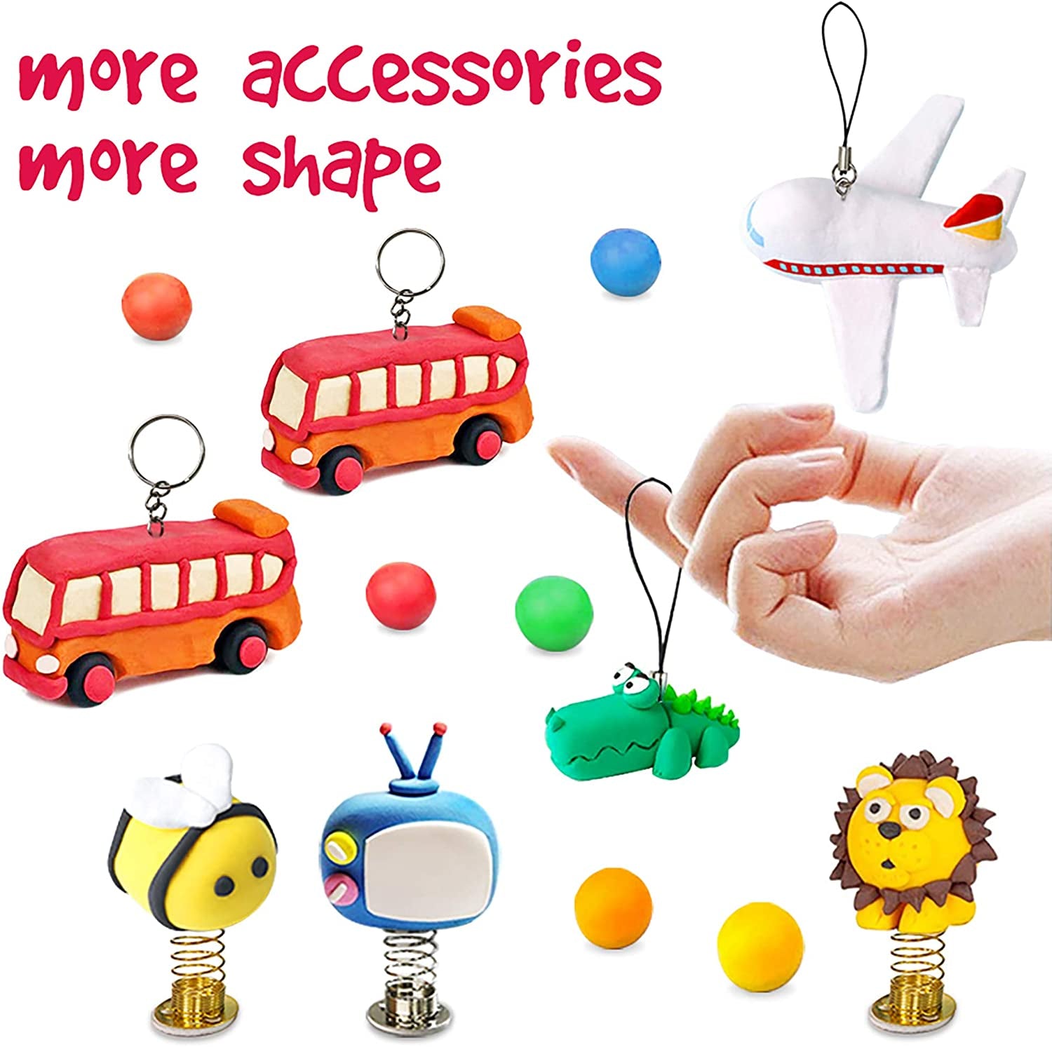 Modeling Clay Kit - 50 Colors Air Dry Magic Clay, Best Gift for Boys & Girls Age 3-12 Year Old, DIY Molding Kids, with Sculpting Tools, Decoration Accessories, Kids Art Crafts