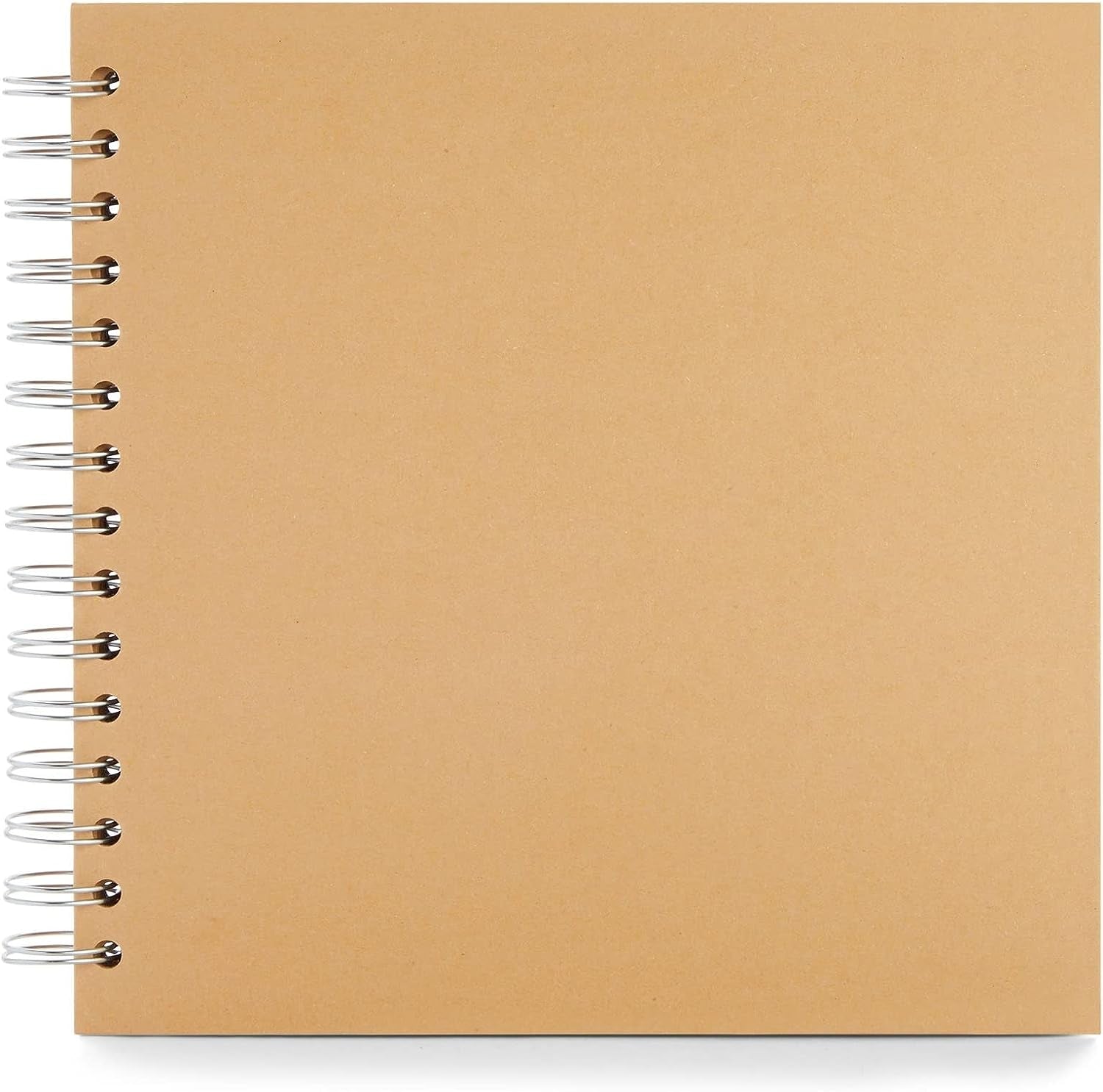 80 Pages Hardcover Kraft Scrapbook Albums, Multi-Purpose Brown Paper Notebook for Arts and Crafts, Blank Page Journal for Scrapbooking, Crafting, Creating Artworks and Journaling (8X8 Inches)