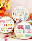 5 Set Embroidery Stitches Practice Kit, Embroidery Kit for Beginners with Embroidery Patterns, Beginner Embroidery Kit, Embroidery Kits for Adults, Hand Embroidery Kit for Kids