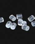 Clear Earring Backs, 200PCS Plastic Earring Stoppers, Tube Earring Findings, Hypo-Allergenic Jewelry Accessories