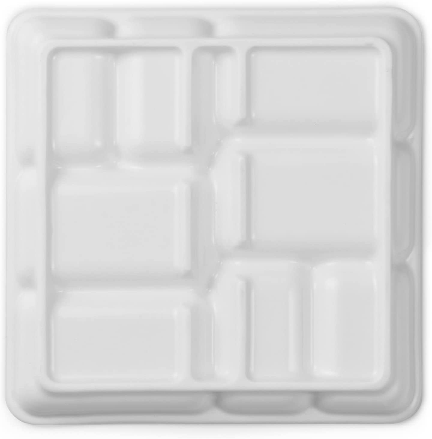 8-Well Ceramic Artist Paint Palette, Square Porcelain Watercolor Palette, White Ceramic Mixing Tray for Gouache Painting, Oil Painting, Acrylic Painting &amp; Tempera Painting, 7"× 7"× 0.9"