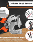 Leather Snaps and Fasteners Kit, Snap Button Kit Snaps Press Pliers and 15Mm Metal Leather Buttons, 40Sets 4Colors Leather Snaps for Fabric, Clothes, Jackets, Purse, Belts, Bags, Leather Snaps