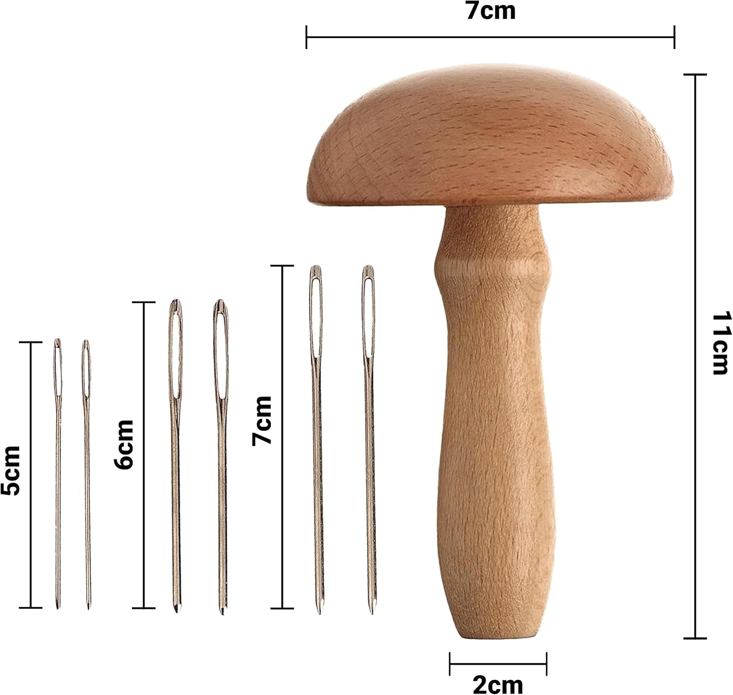 - Magnetic Mushroom Darner & Needles for Quick and Easy Mending - Durable, Efficient, and Versatile Tools for Sewing, Embroidery, and Crafting Projects