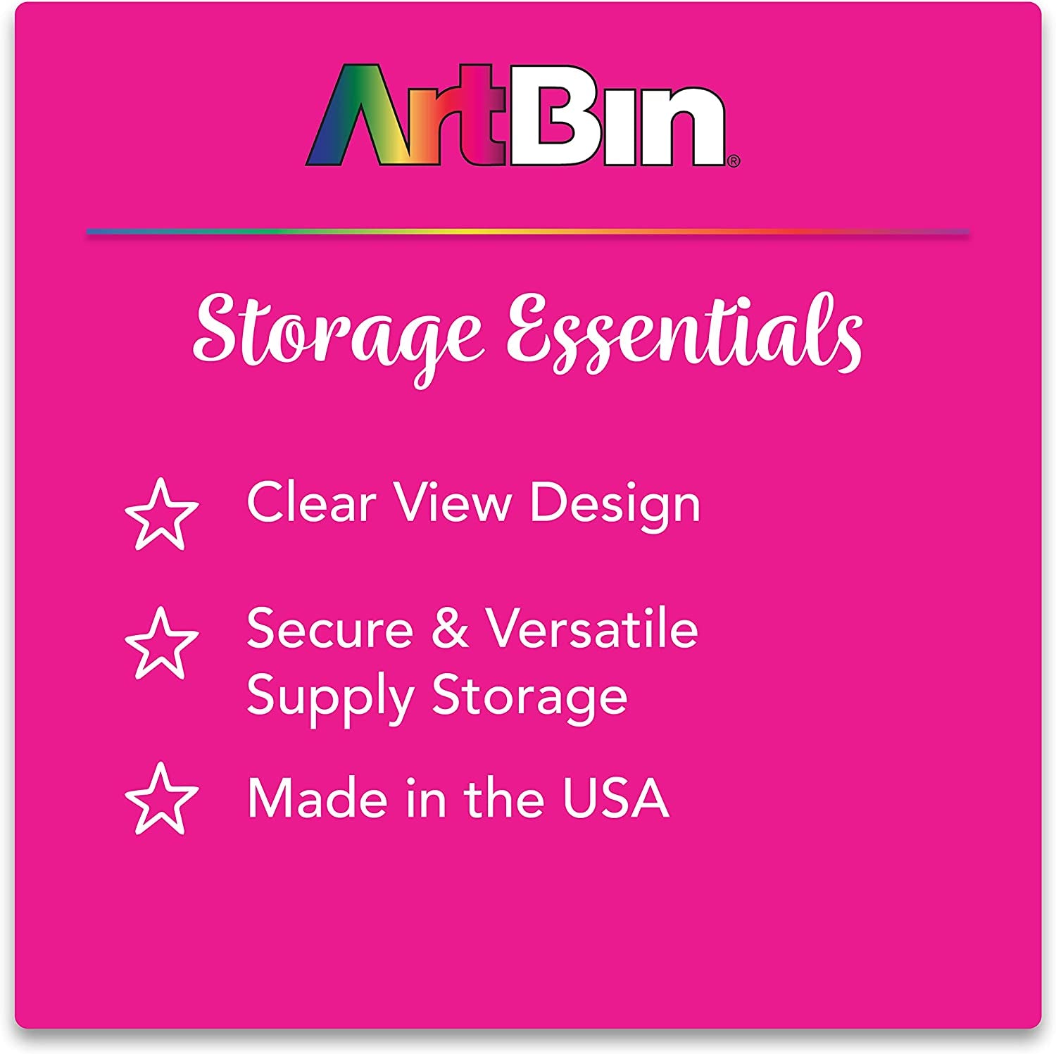 6953AB Clearview 6" X 6" Box Art &amp; Craft Organizer, [1] Plastic Storage Case, Clear