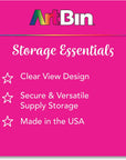 6953AB Clearview 6" X 6" Box Art & Craft Organizer, [1] Plastic Storage Case, Clear