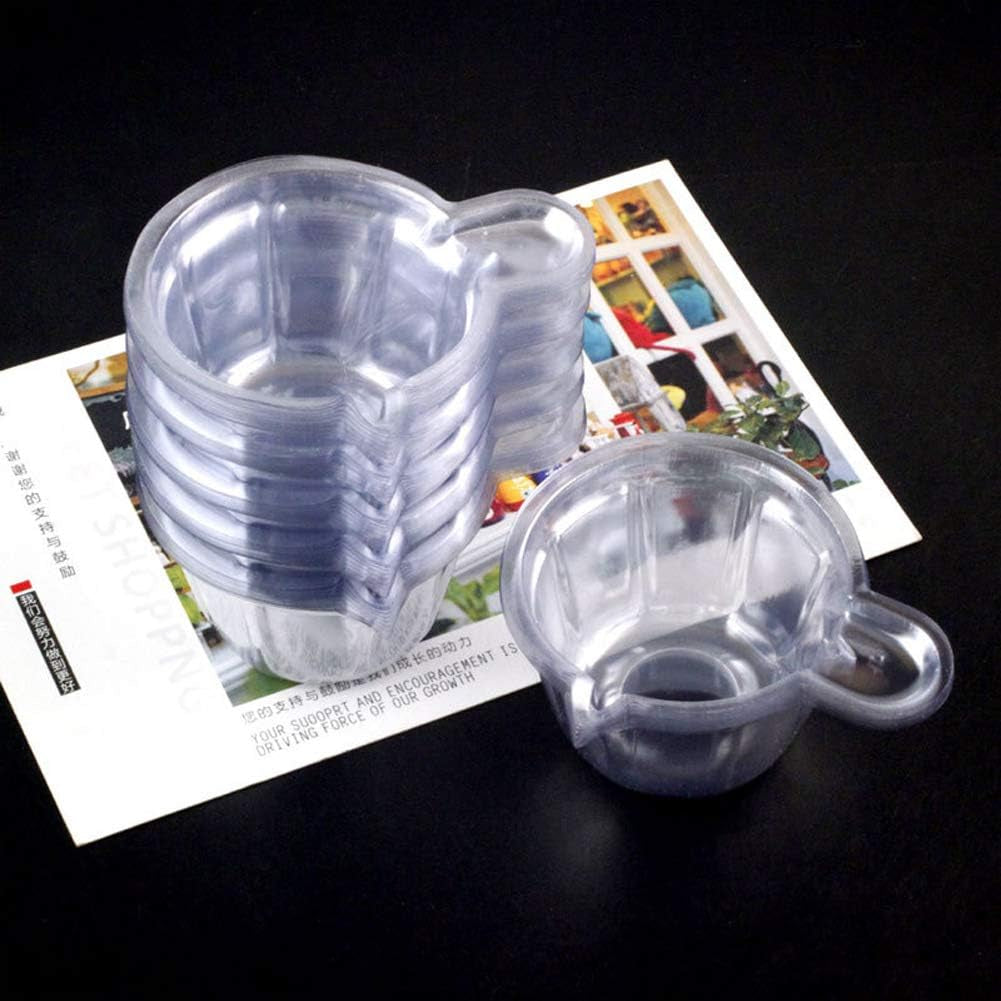 120Pcs 40Ml Disposable Plastic Resin Mixing Cups Multipurpose Dispensing Cup for Mixing Paint, Epoxy, Jewelry Making, Resin Crafts DIY (Clear)