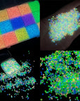 3000Pcs Uv Beads Color Changing Beads Glow Seed Beads 4Mm 6/0 Glass Beads Glow in the Dark Beads Luminous Seed Beads for Bracelets Jewelry Making DIY Crafts(4Mm, Multicolor)