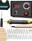 LH30 Wood Burning Kit, Digitally Adjustable Temperature Wood Burner Pen Kit, Wood Burning Tool, Professional Wood Burner Tool Kit for Adults and Beginners Craft (LH30-2 New)
